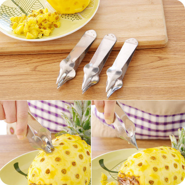 Kitchen Stainless Steel Pineapple Eye-removing Clip
