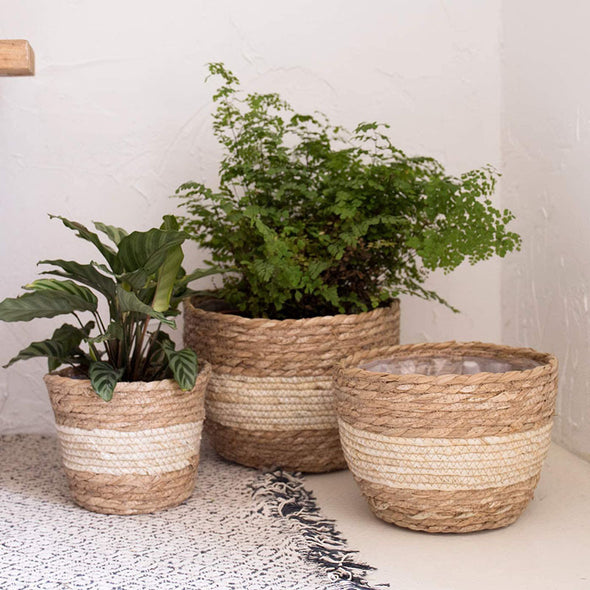 Straw Frame Planting Flowerpot Basket