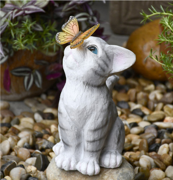 Garden Decoration Cute Cat Ornaments Solar Lights