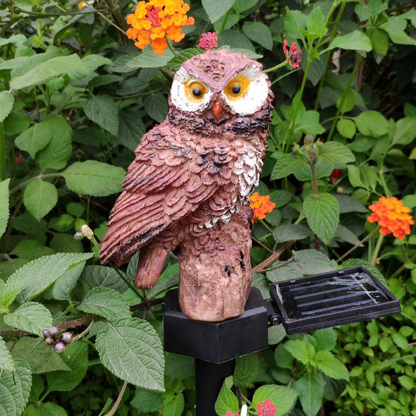 Outdoor Garden Owl Sola Plug-In Led Lights