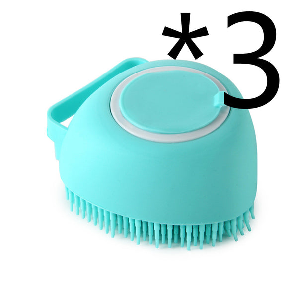 Dog Silicone Bath Shampoo Grooming Massage Brush