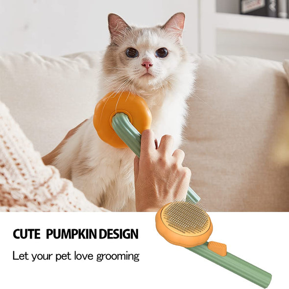 Pet Needle Grooming Pumpkin Brush