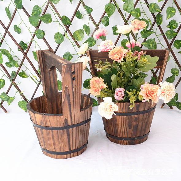Anti-corrosion Wooden Succulent Flower Pots