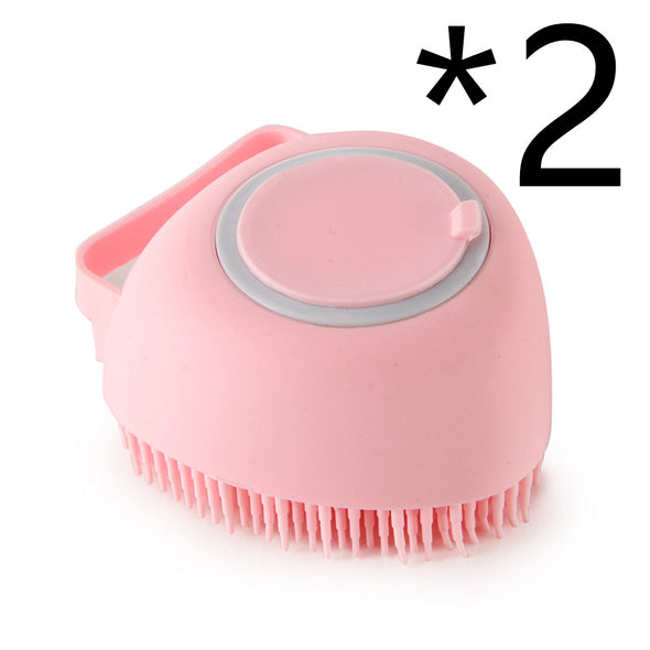 Dog Silicone Bath Shampoo Grooming Massage Brush