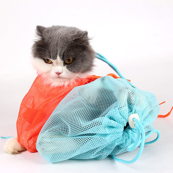 Cat Cleaning Polyester Scrambled Bag