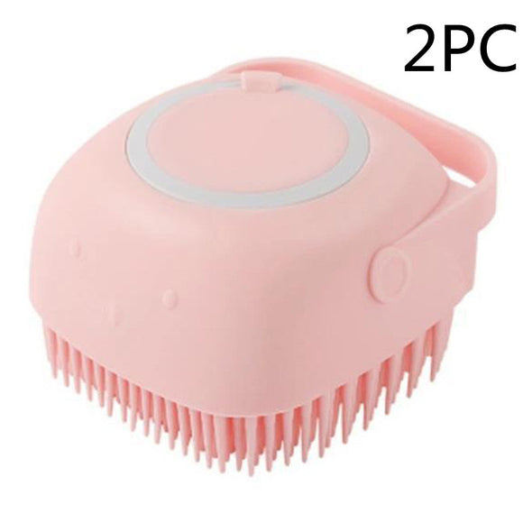 Dog Silicone Bath Shampoo Grooming Massage Brush