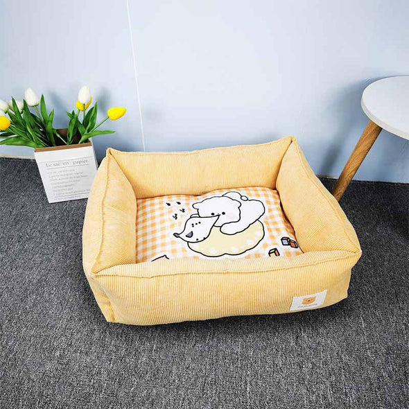 Pet Fabric Printing Square Warm Bed