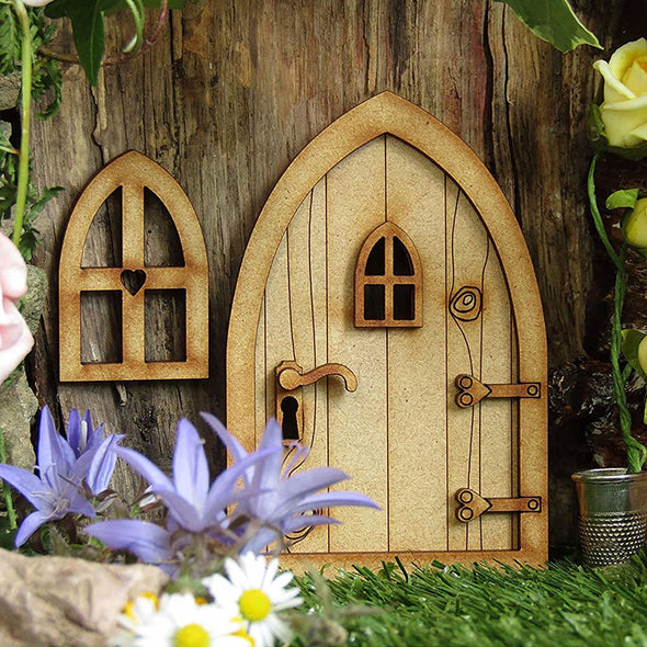 Garden Decor Vintage Miniature Fairy  Wooden Ornament