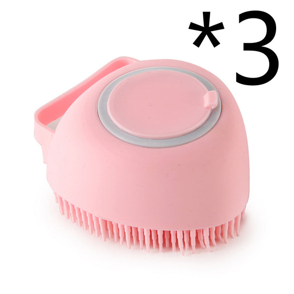 Dog Silicone Bath Shampoo Grooming Massage Brush