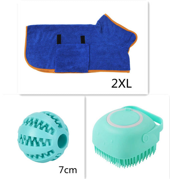 Dog Silicone Bath Shampoo Grooming Massage Brush